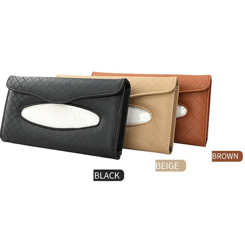 

Car Towel Holder Sun Visor Paper Towel Holder Car Sun Visor Napkin Holder PU Back Seat Tissue Box