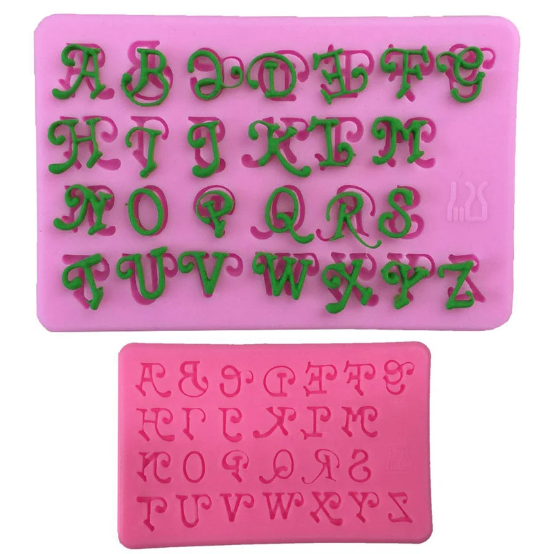 Силиконовая форма алфавит силиконовая для торта задние буквы помадка глазурь