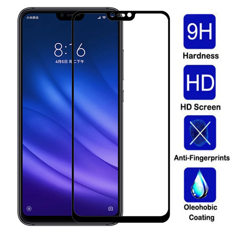 Защитное стекло с полным покрытием для Xiaomi Mi 8 Lite защита экрана из закаленного