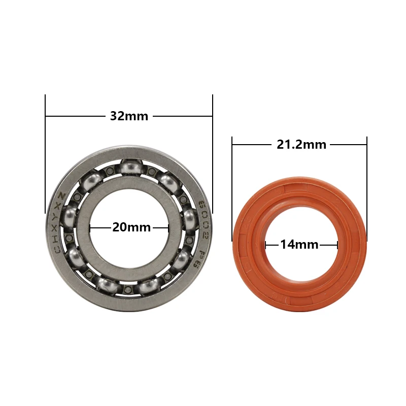 4pcs Seals And Crankshaft Bearing Set Chainsaw Oil Seal Kit Fit For STIHL MS180 MS170 170 180 Chainsaw Crankshaft Bearing