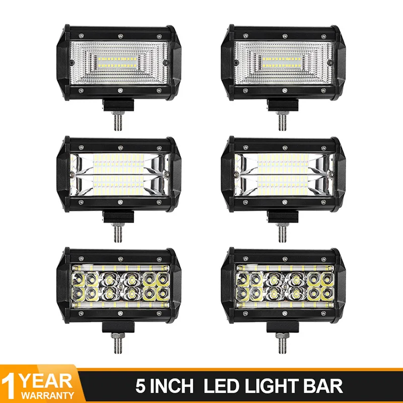 5 дюймов 72 Вт светодиодный рабочий светильник брус поточного широкий точечного