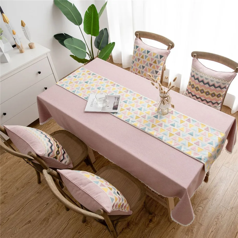 Элегантная вышивка геометрический прямоугольный стол бегун для дома обеденные