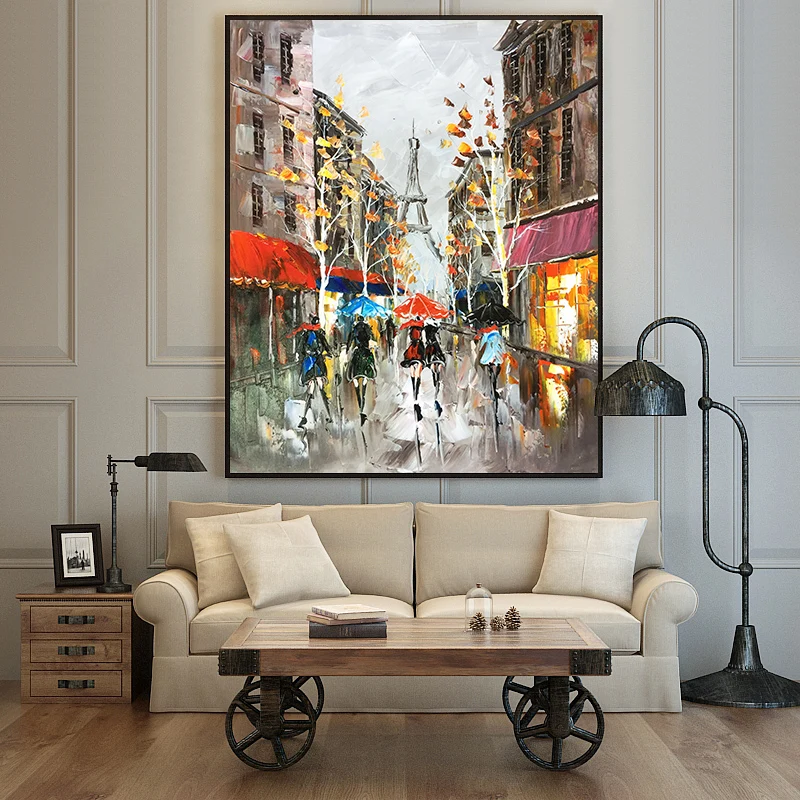 Картина по номерам художественная ручная нарисованная красочная городская