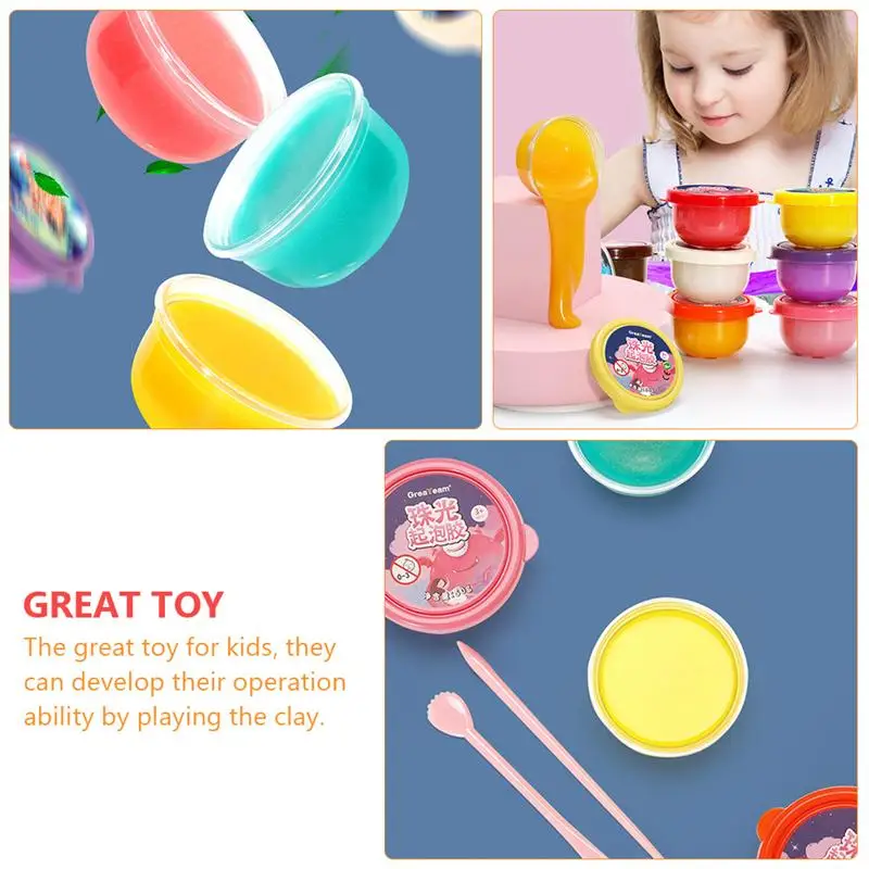 

9pcs Hand Exercise Putty Anxiety Relief Funny Kids Stress Relief Mud Plasticine Toy