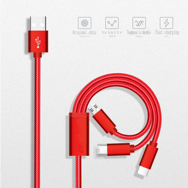 Быстрая зарядка USB линия 3 a кабель для передачи данных type-C кабель для зарядного устройства Micro USB кабель как одна телефонная линия для iPhone7
