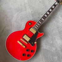 custom shop red color electric guitar high quality pickups 6 stings gitaar mahogany body
