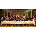 Алмазная живопись Иисус ужин 5D, полноразмерная круглая вышивка, вышивка крестиком, искусство ручной работы, христианская вера, Декор, подарок