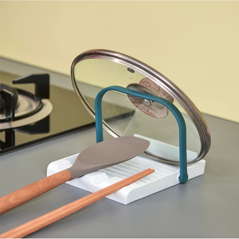 

Kitchen Spoon Holders Fork Spatula Rack Shelf Organizer Plastic Spoon Rest Chopsticks Holder Non-slip Spoons Pad Kitchen Utensil