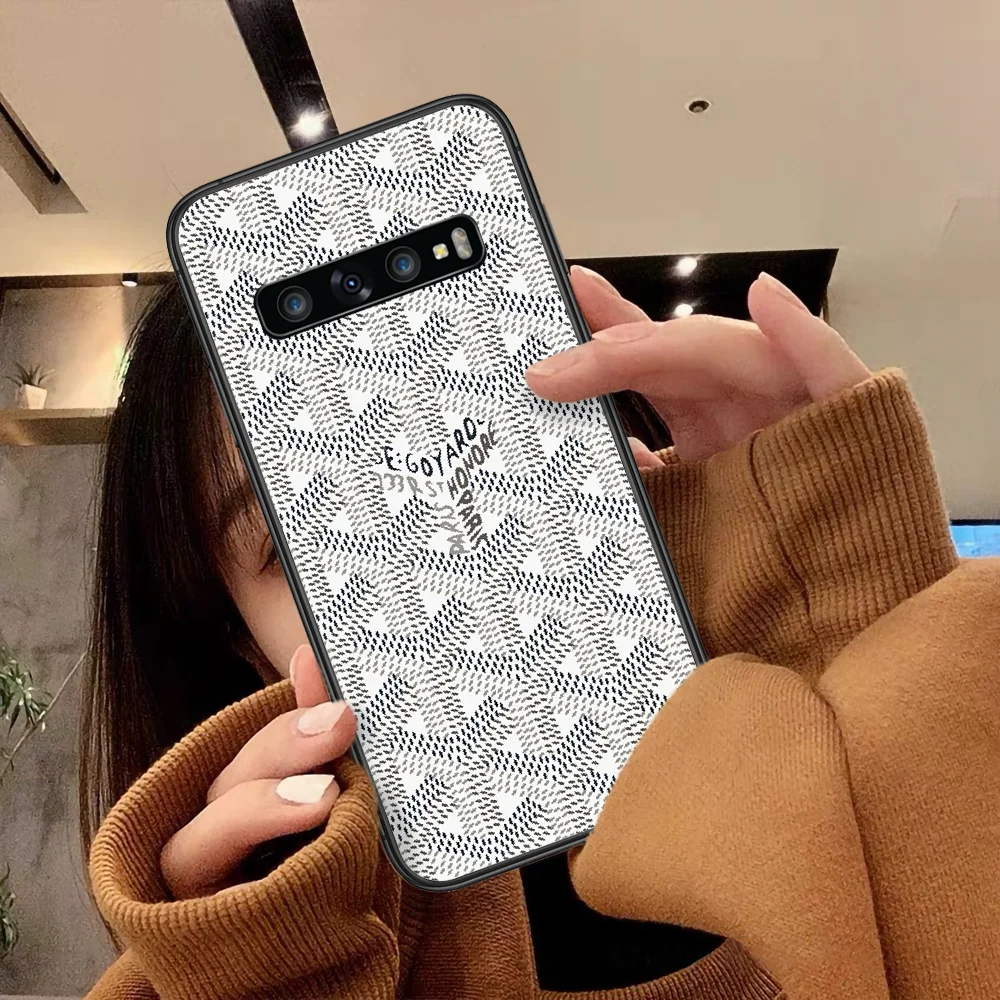 

Suitcase Brand Design Phone Case For Samsung Galaxy Note S 8 9 10 20 Plus E Lite Uitra black Back Soft Cell 3D Waterproof Pretty