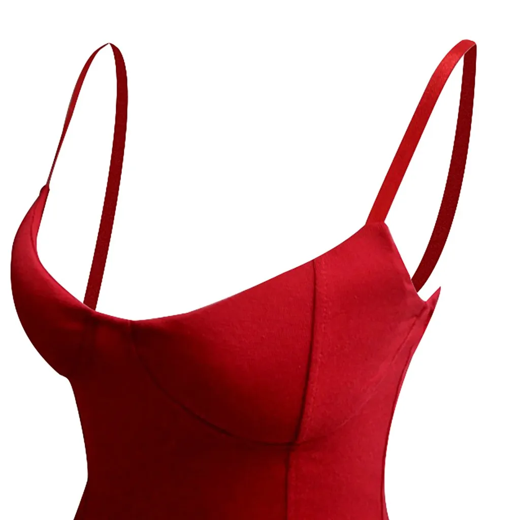 

Sexy Backless Solid Color Sleeveless Sling Dress Nightclub Club Slim Cocktail Women Summer Tight Hip Mini Skirt