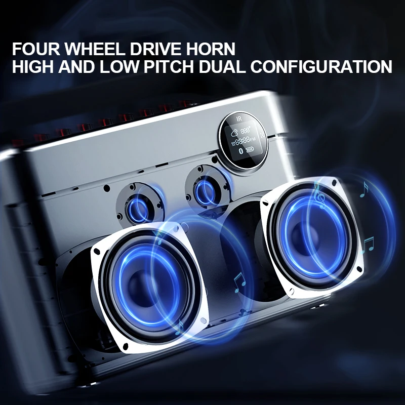 60W Guitar Speakers 5000mAh Portable Bluetooth 5.0 Speaker Stereo Outdoor with MIC Treble / Bass Adjustment Loudspeaker | Электроника