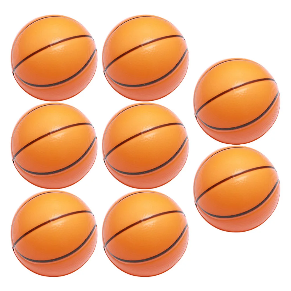 

8Pcs PU Foamed Basketball Stress Balls Creative Relax Toys Balls Kids Toys