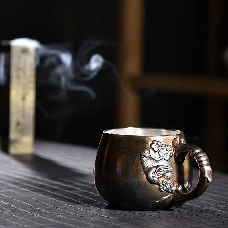 Семь цветов античное серебро позолоченная вода кружка Офисная чайная чашка