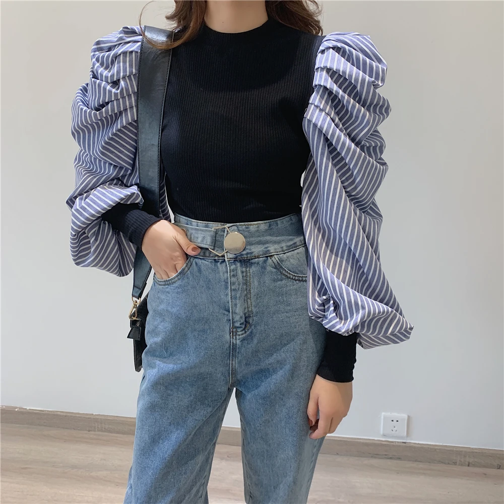 Женский трикотажный свитер с длинным рукавом | Женская одежда