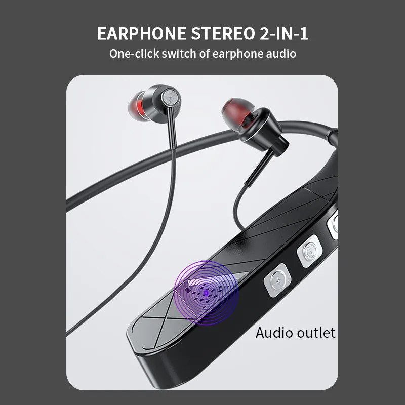 Спортивная подвесная Шея Bluetooth 5 0 наушники с шейным ремешком стерео гарнитура и