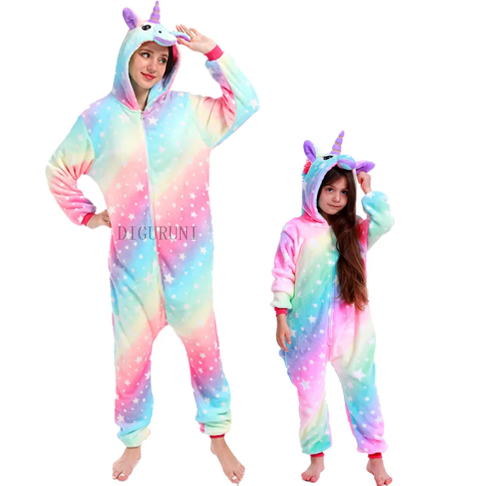 Пижама-комбинезон в виде единорога комбинезон для взрослых животных ститча