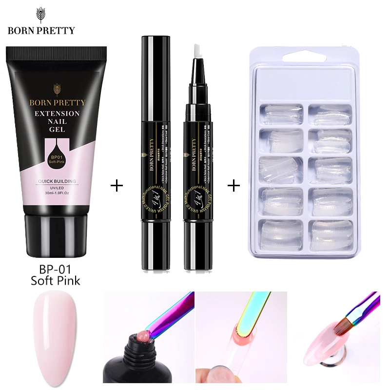 Набор гель лаков для ногтей BORN PRETTY УФ наращивания Гель лак Базовое покрытие без