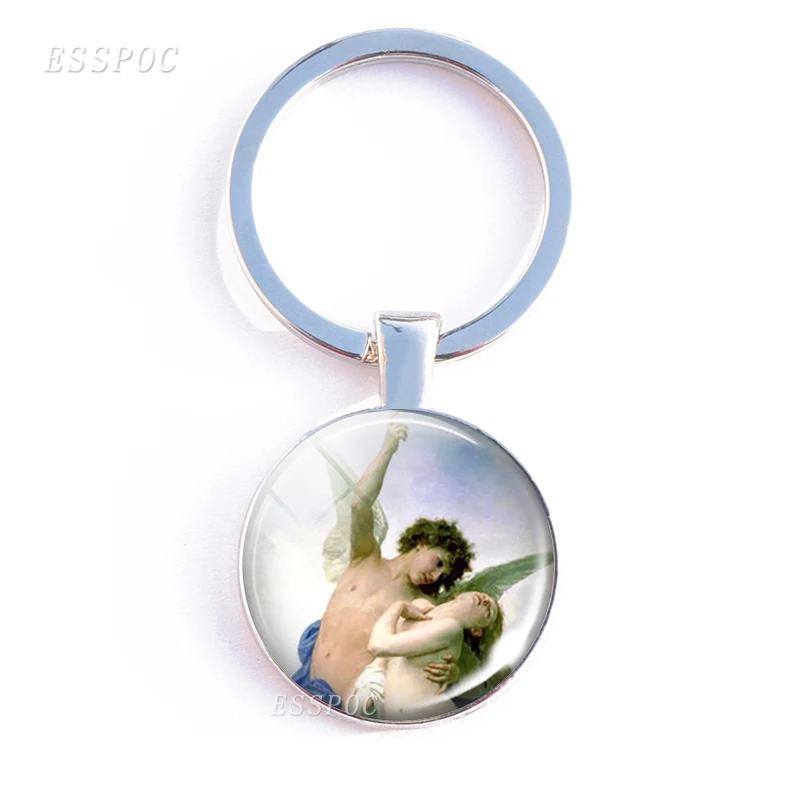 Двухсторонний брелок лягушка и феи сказочные украшения кабошон стеклянный