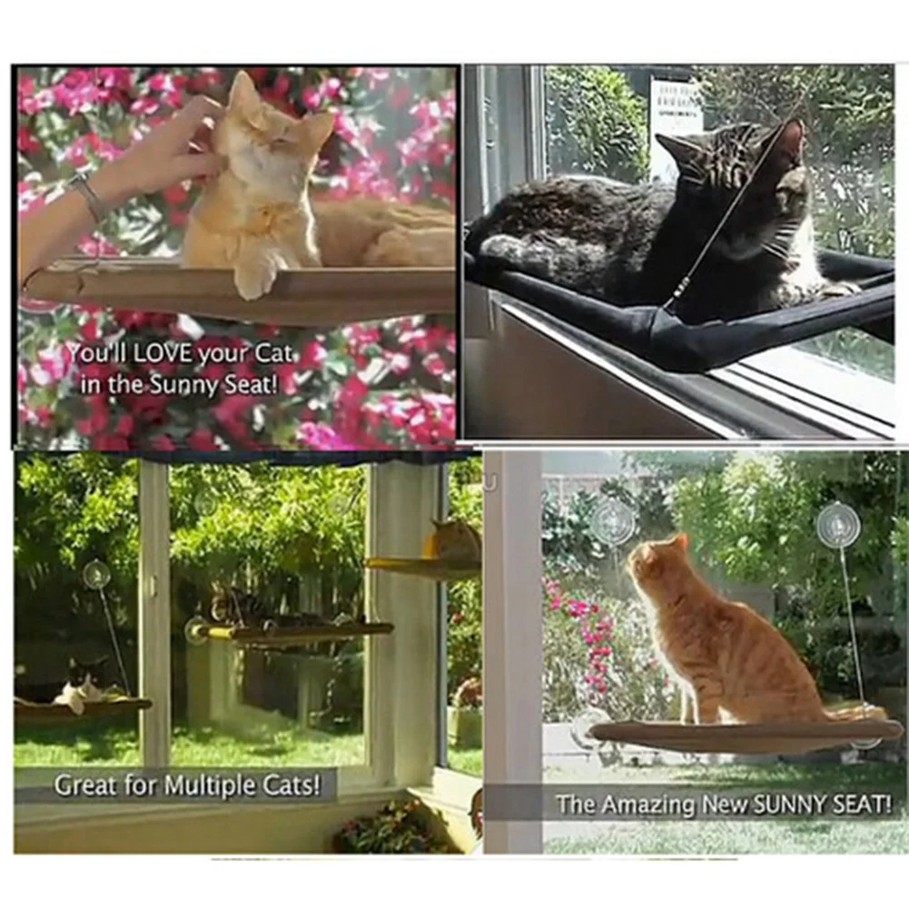 

Comfy Window Mounted Cat Hammock Suction Cups Pet Bed Washable Cover LAD-sale