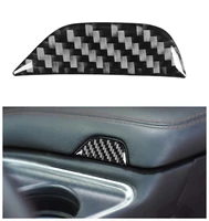 genuine carbon fiber for dodge challenger 2015 up car center armrest box switch handle cover trim car styling