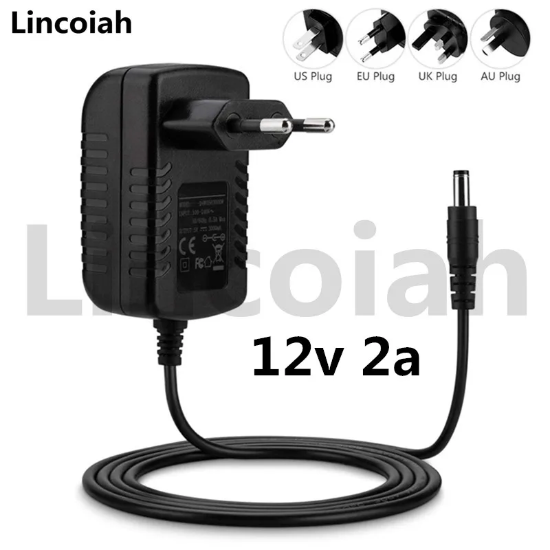 

AC 100-240V to DC 12V 2A 2000MA Power Supply Power Adapter charger 12 V Volt For AHD Camera DVR CCTV Camera EU/US/UK/AU Plug