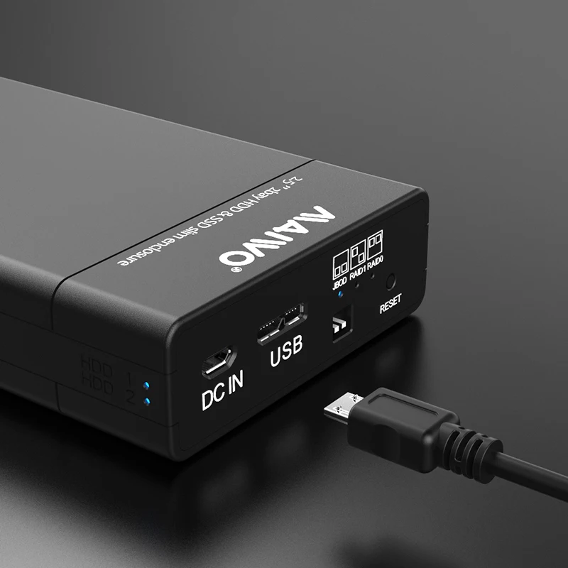 

Maiwo K25682 2 Bay Hard Disk Drive Box with 2.5 Inch SATA/HDD/USB Enclosure