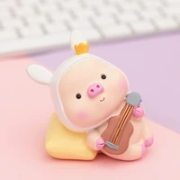 ins wind creative flowers sitting posture playing guitar angel pig baking decoration cute birthday gift children toys surprise
