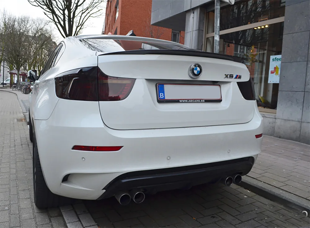 Подходит для BMW X6 E71 2008 до 2014 Черный Спойлер ABS пластик задний багажник загрузки