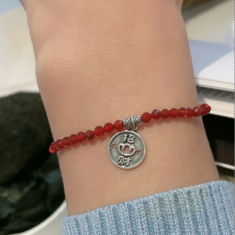 

Women's Bracelets Silver Chains 925 Jewelry 2021 Couple Charms Galactic Friendship Luxury Sterling Silver Double Village Red