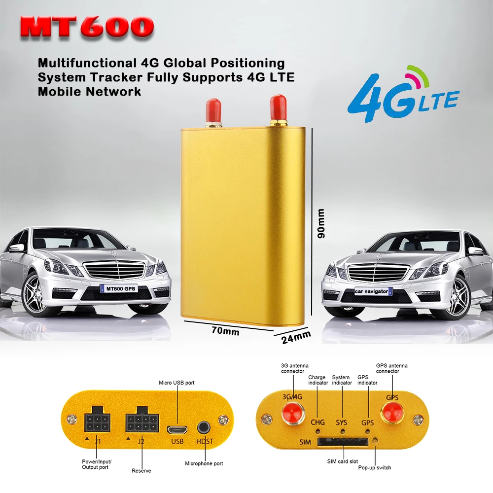 4G LTE Автомобильный GPS GPRS трекер MT600 поддержка отслеживание транспортных