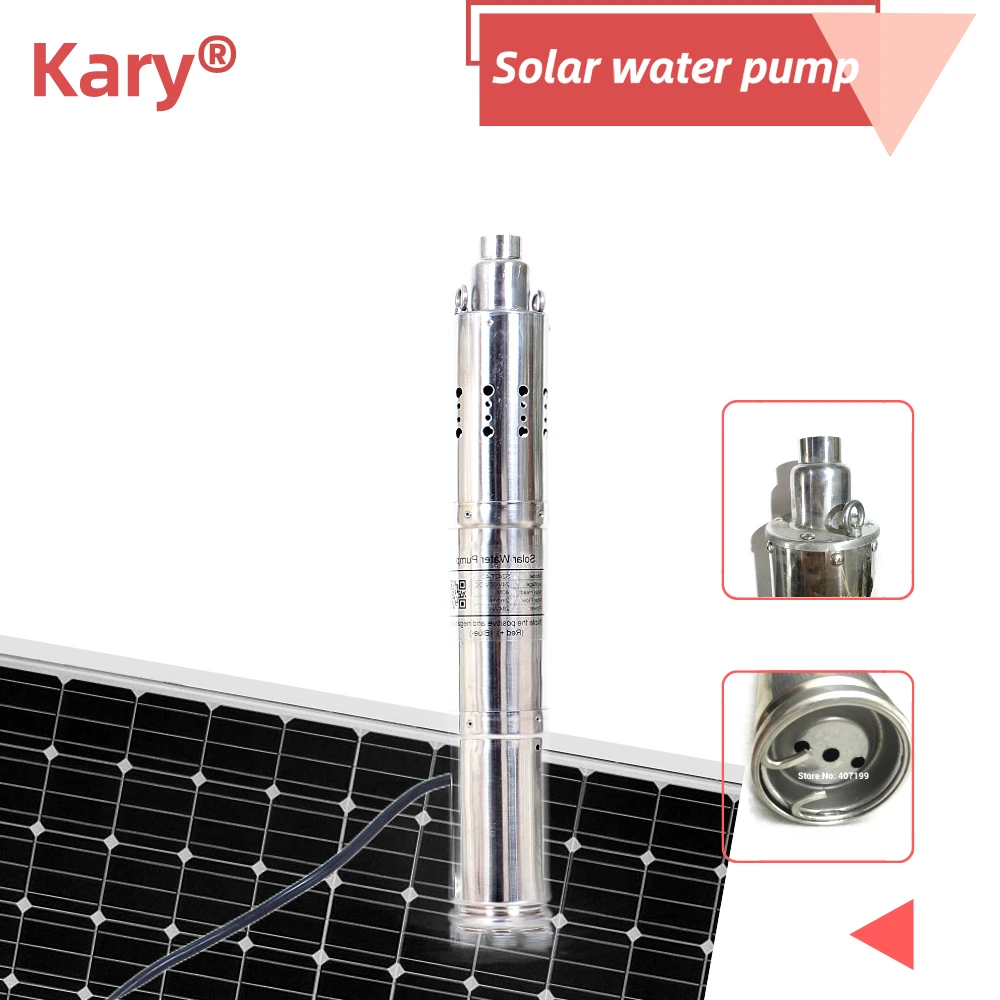 

1HP 1.5HP dc 24v lift 120m 3000L/H solar powerd water pump for deep well by Kary agricultural water pump