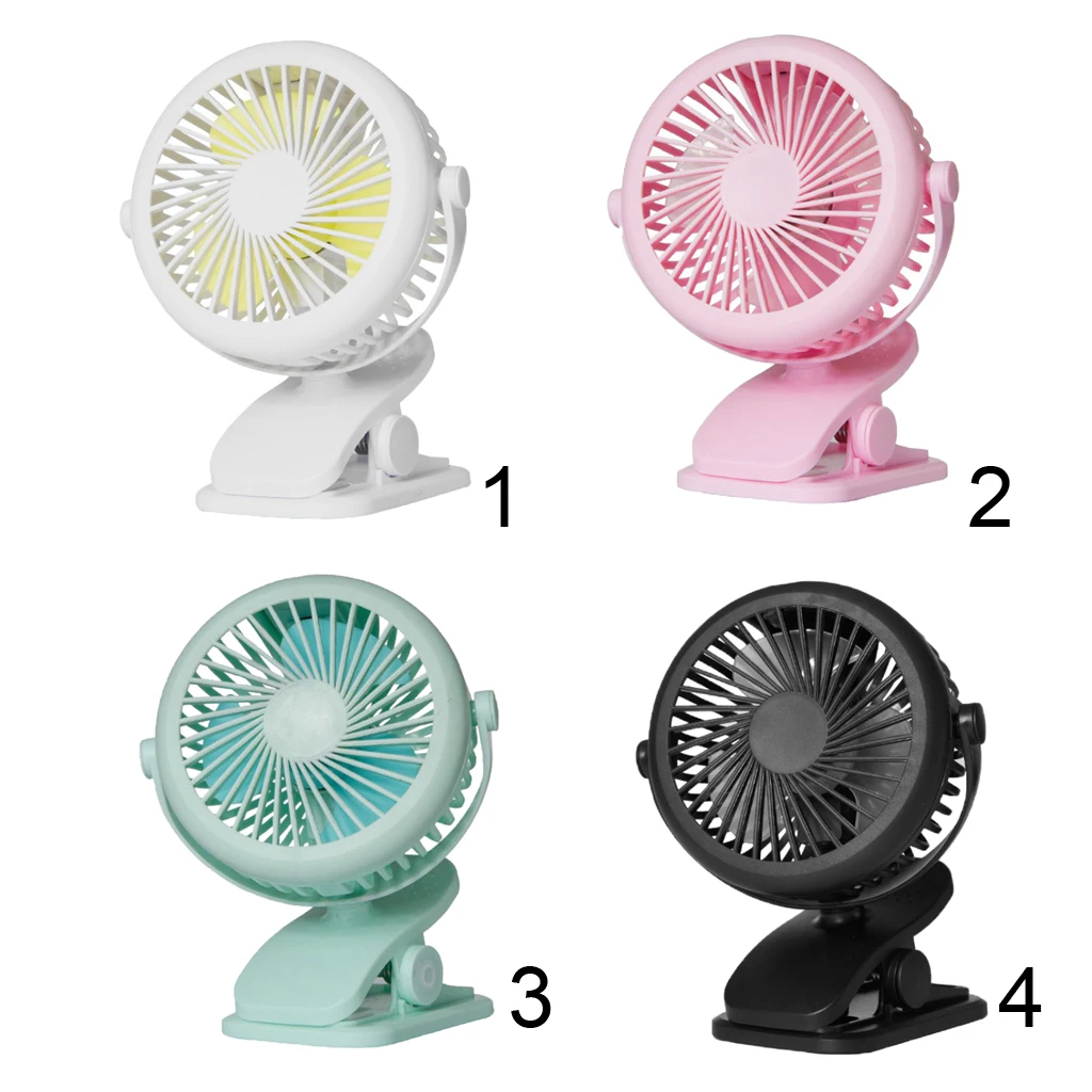 

Adjustable 3 CLIP ON FAN 360 Rotation Desk Fan Mini Handset Fan Bed