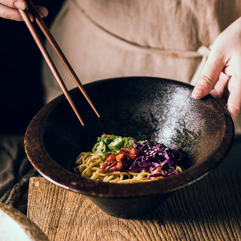 Японская наклонная чаша высокая глубокая для приготовления пищи Салатница