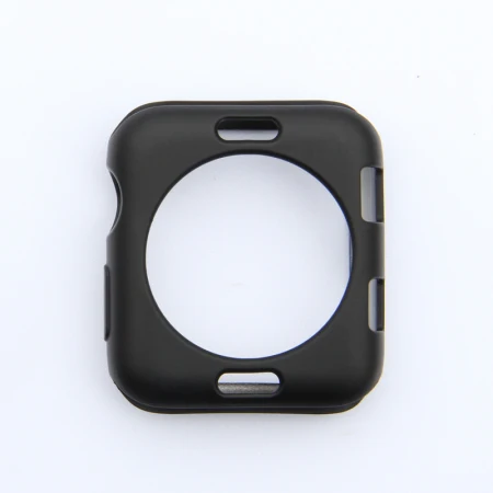 Аксессуары для часов для Apple Watch чехол 38 мм 42 мм 40 44 мм серия 4 3 2 1 мягкие, тонкие, из термополиуретана ультратонкий защитный бампер для iWatch 5 - Цвет: Черный