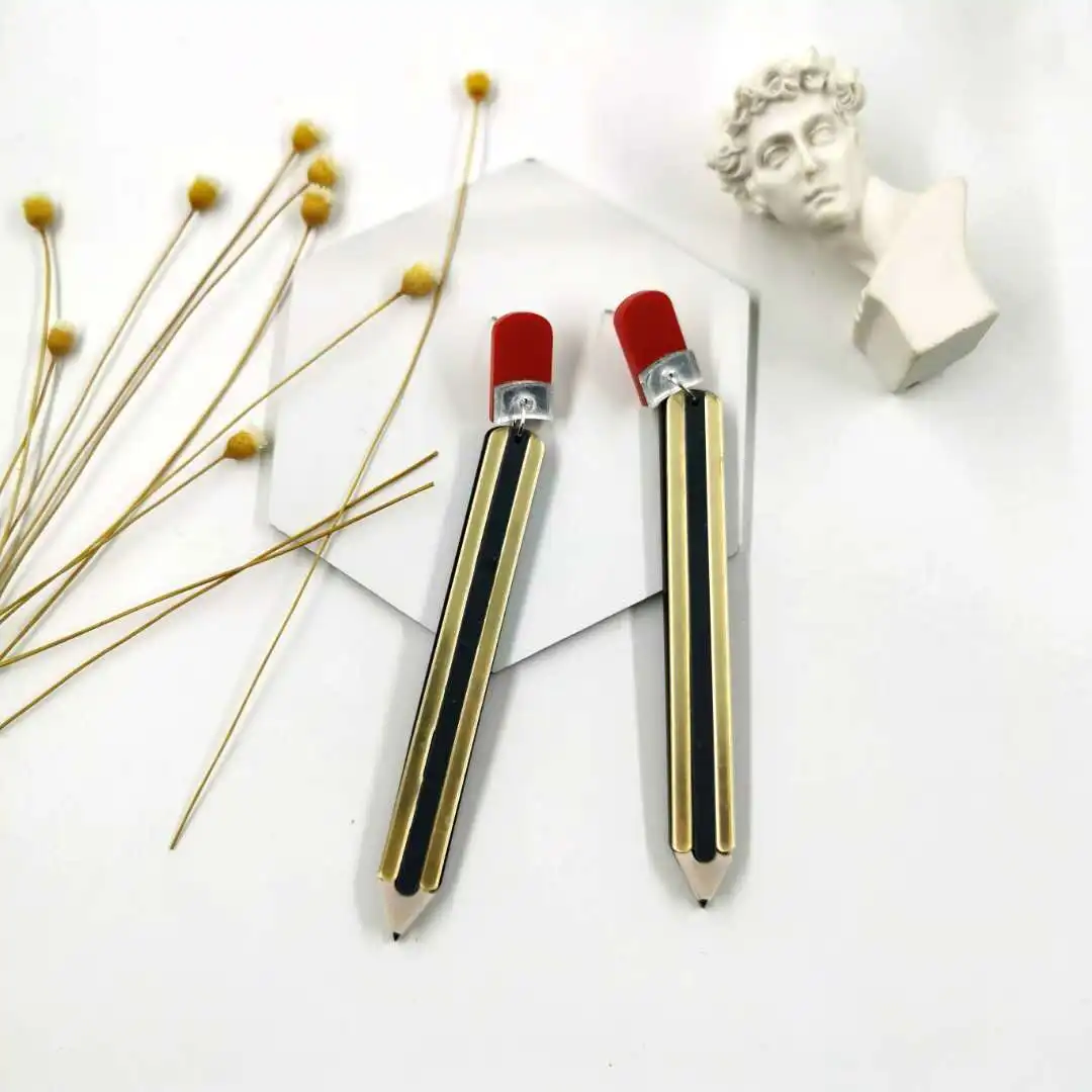 Серьги-гвоздики большого размера акриловые в стиле хип-хоп | Украшения и