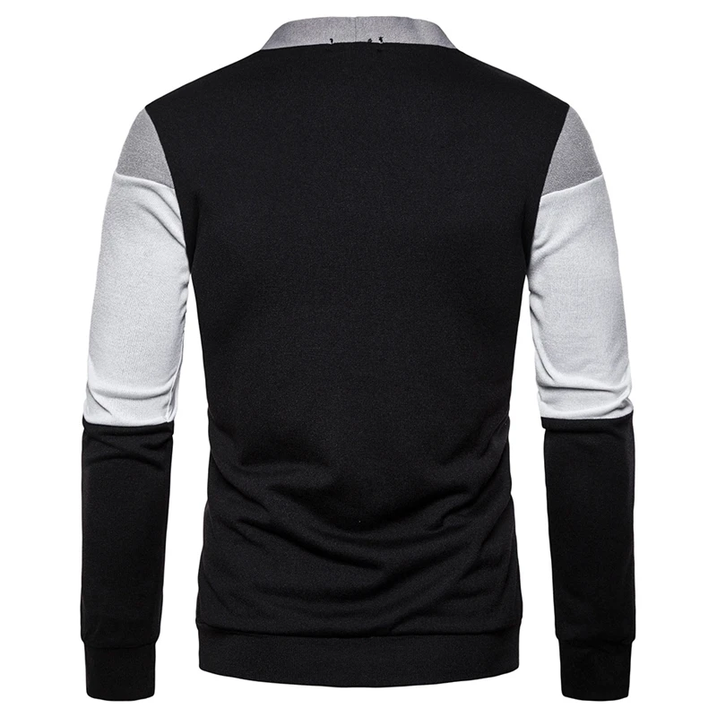 CYSINCOS новинка 2019 мужской вязаный свитер Повседневная Лоскутная куртка