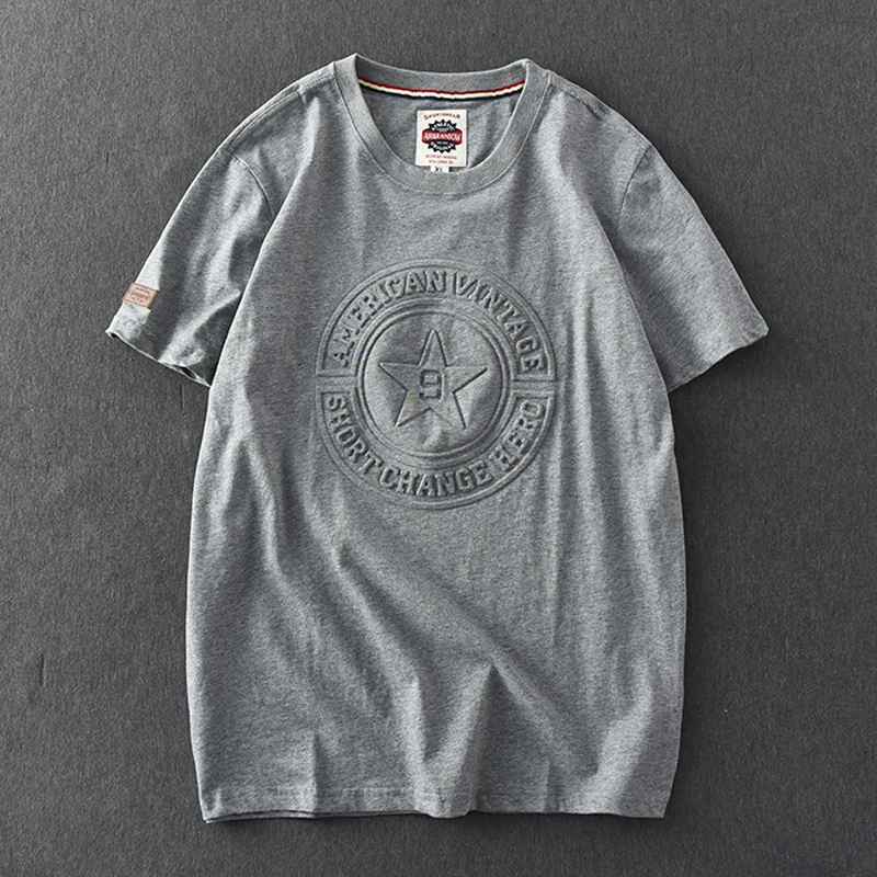 

Men T-shirt Student 2021 New Summer Three-Dimensional Letter Male T-shirts Cotton Teenage Boys American Style Handsome T36