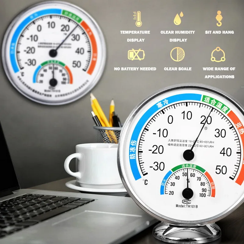 Термометр Гигрометр Круглый Мини гигрометр 2 в 1|Приборы для измерения