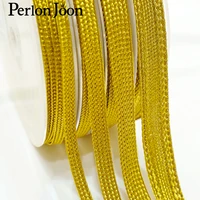 10yards gold thread strap webbing woven embroidery braid ribbon for decorative clothing bag shoes ribbon accessories zd009