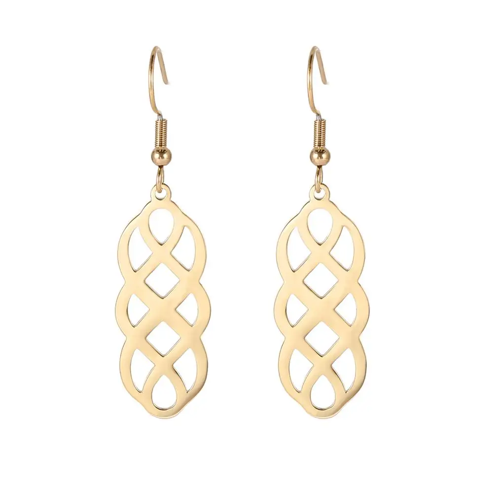 My Shape полые серьги из нержавеющей стали 316L с ирландским узлом винтажные