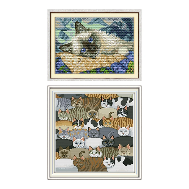Наборы для вышивки кошачьи глаза 11CT 14CT|Упаковка| |