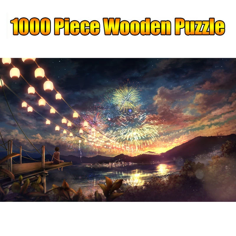 Блестящий пейзаж головоломки 1000 штук взрослых высокой четкости игрушки подарок