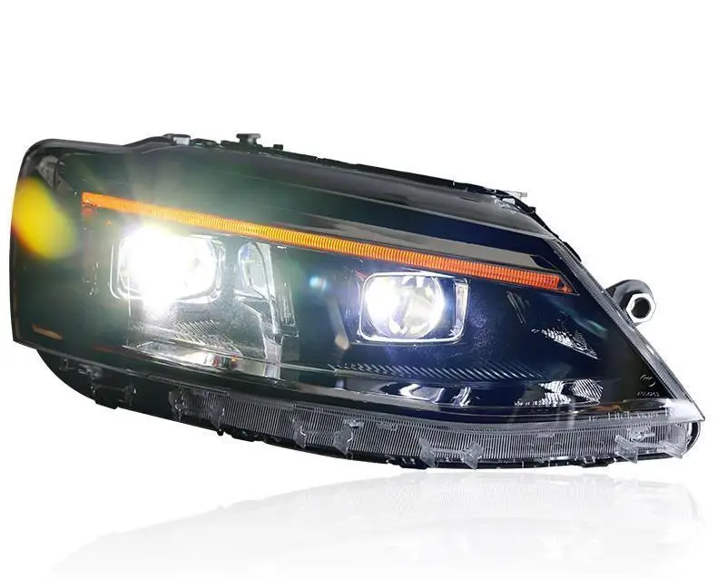 Автомобильные ходовые части Neblineros Para автомобильные Drl светодиодные фары автомобильные фары в сборе 12 13 14 15 16 17 для Volkswagen Sagitar