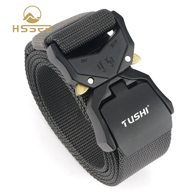 Ремень HSSEE мужской тактический мягкий пояс из натурального нейлона с