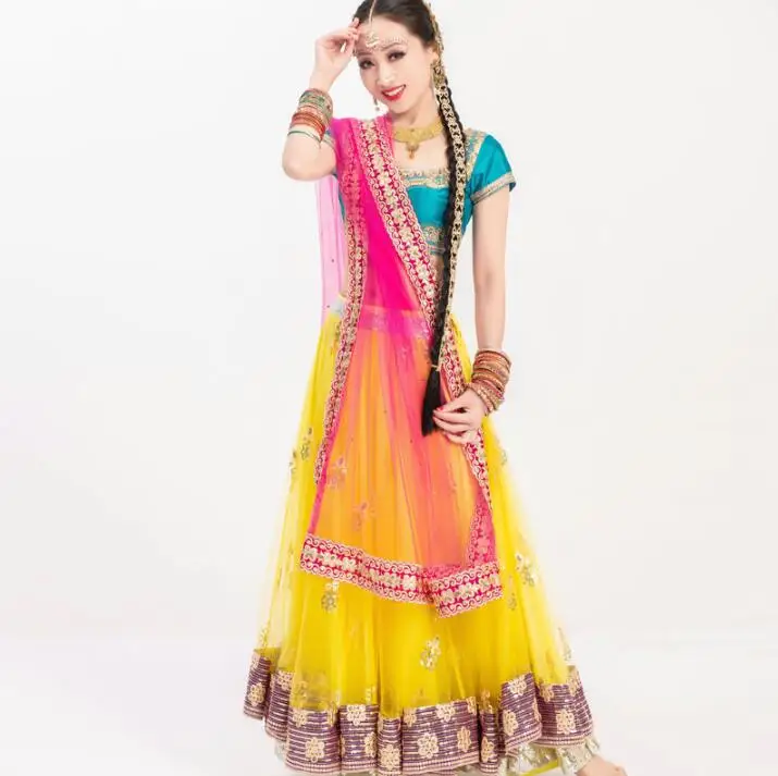 Новые индийские сари для женщин девушек индийская Лехенга Холи Анна