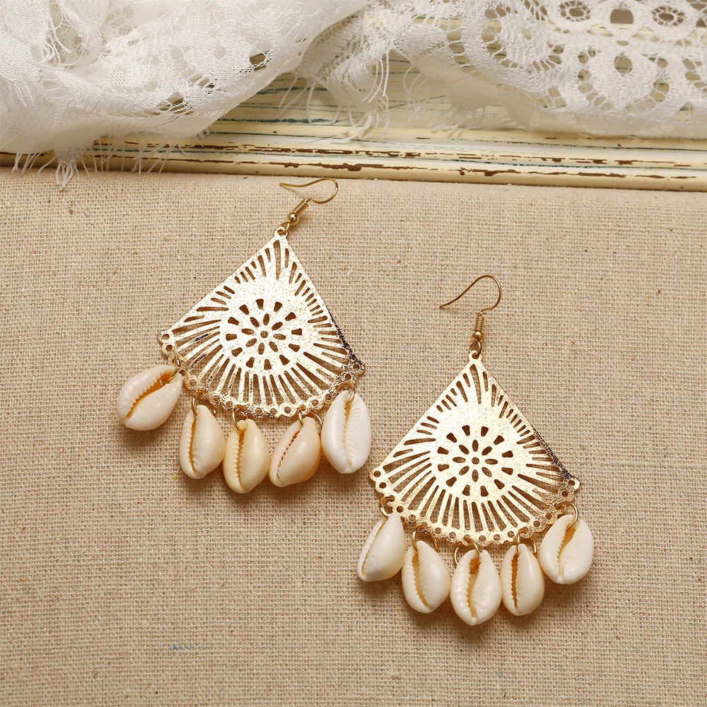 2019 креативные простые серьги с подвеской в виде натуральной