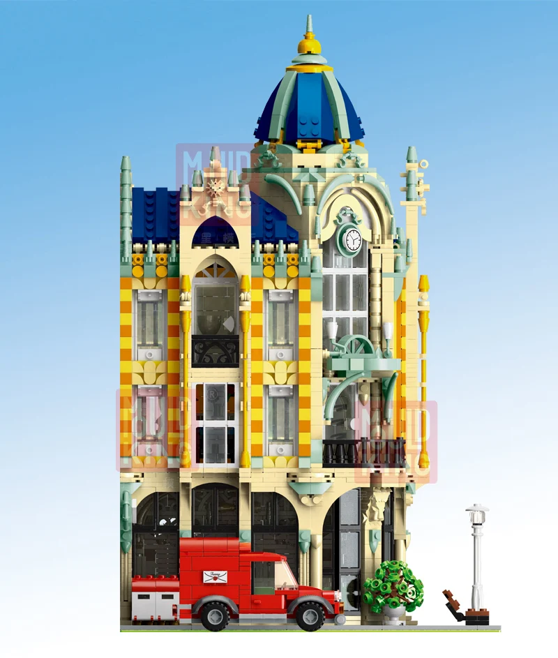 Набор строительных блоков MOC Creator City Street волшебное небо замок светодиодный