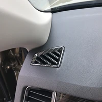 fit for skoda kodiaq 2017 2018 abs carbon fibre car front small air outlet decoration cover trim car styling accessories 2pcs