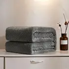 Покрывало в виде ананаса, зимнее Фланелевое покрывало для дивана, толстое декоративное покрывало для кровати, мягкое однотонное Полосатое покрывало для взрослых 2022