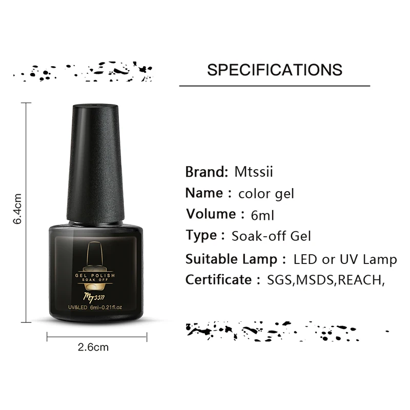 

Mtssii Nail Gel Polish Set 2/3/6PCS/Kit Semi Permanent Soak Off Base Top Coat For Manicure Hybrid Varnishes Poly Nail Gel Art